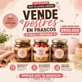 Emprende con postres en frascos + 3 bonos: gana +$900.000 al mes